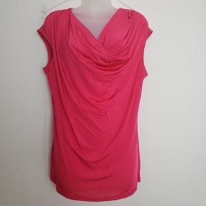 Worthington Soft Virtually Pink Cap Sleeve Shirt